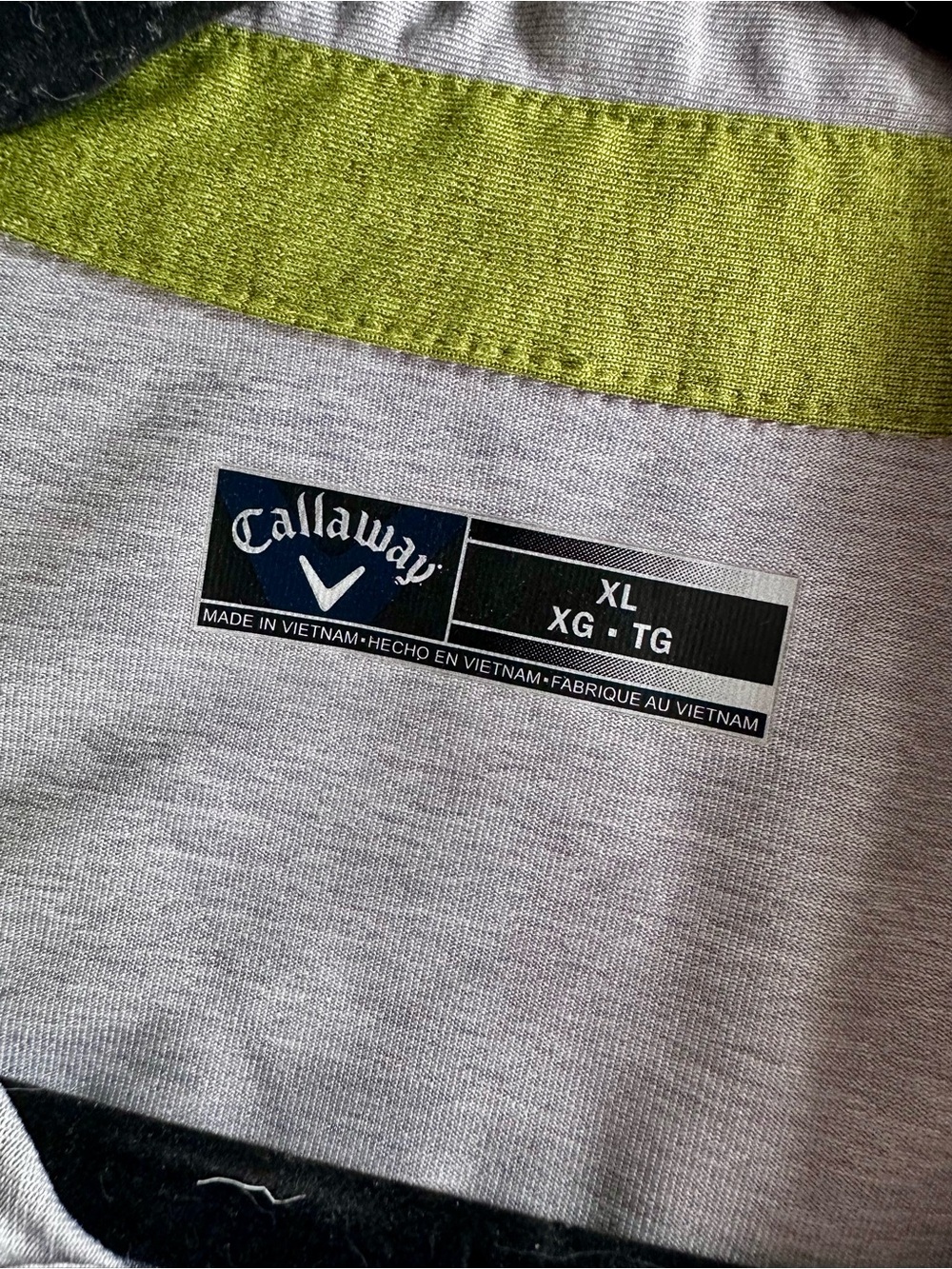 Callaway Two-Tone Green & Light Gray Men's Golf Polo Shirt RTL $80 - Picture 4 of 5